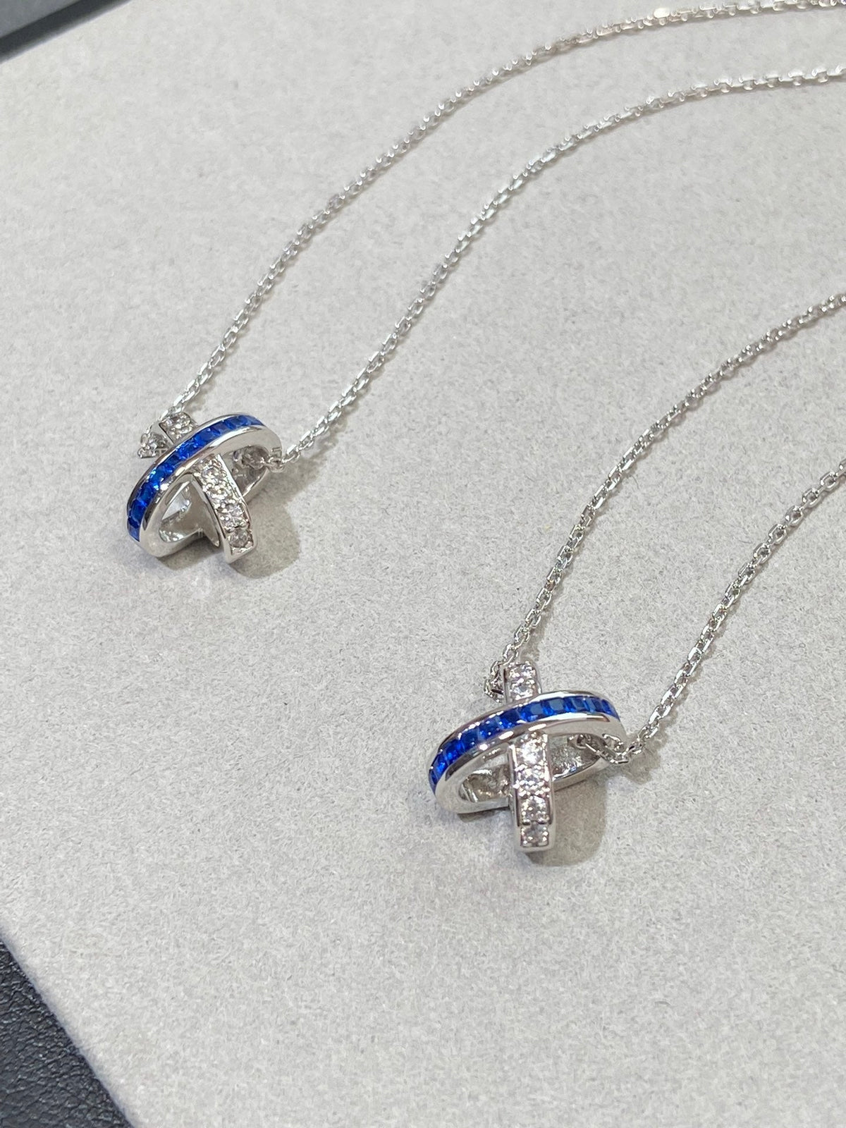 [Royal&Vicky]LIENS DIAMOND SILVER NECKLACE