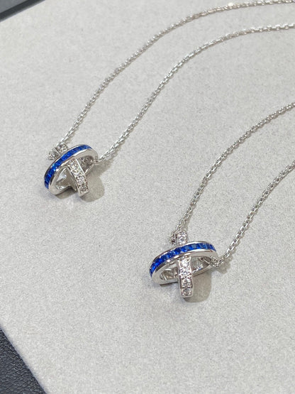 [Royal&Vicky]LIENS DIAMOND SILVER NECKLACE