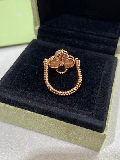 [Royal&Vicky]CLOVER RIVERSIBLE ROSE GOLD RING
