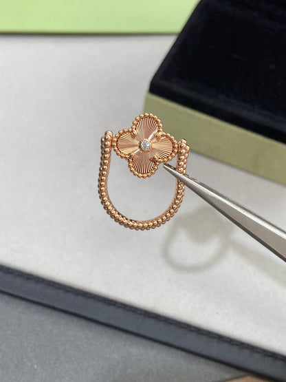 [Royal&Vicky]CLOVER RIVERSIBLE ROSE GOLD RING