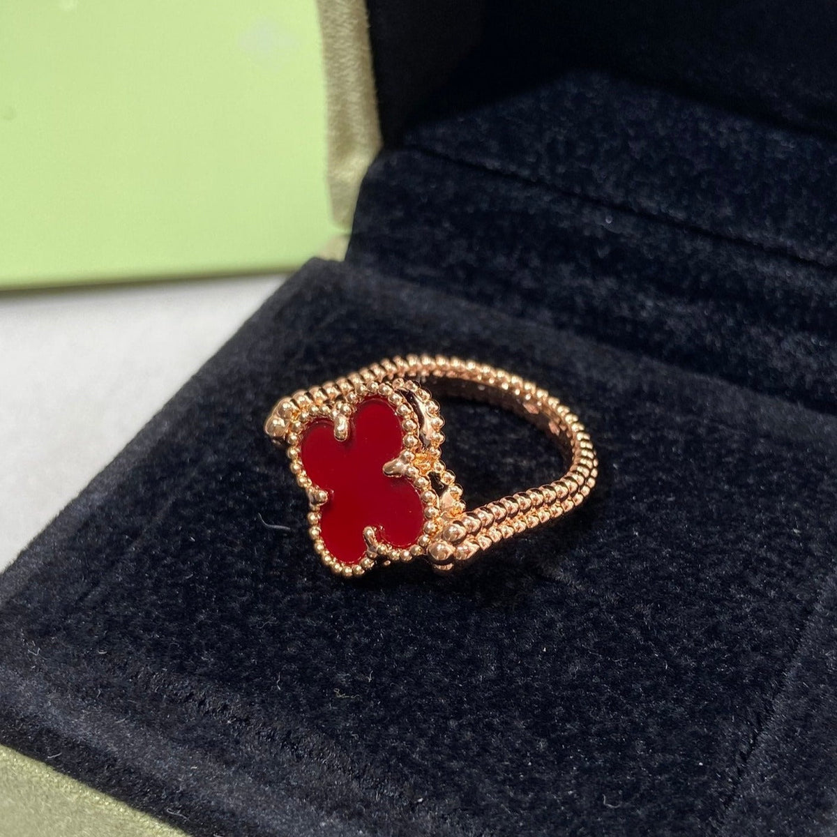 [Royal&Vicky]CLOVER RIVERSIBLE ROSE GOLD RING