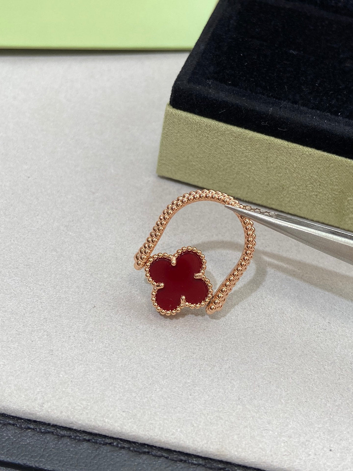 [Royal&Vicky]CLOVER RIVERSIBLE ROSE GOLD RING