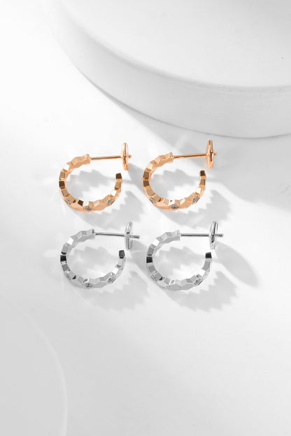 [Royal&Vicky]BEE LOVE DIAMOND HOOP EARRINGS