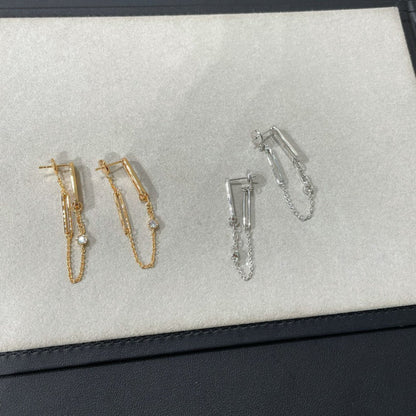 [Royal&Vicky]CHAINE CHAOS DIAMOND DROP EARRINGS