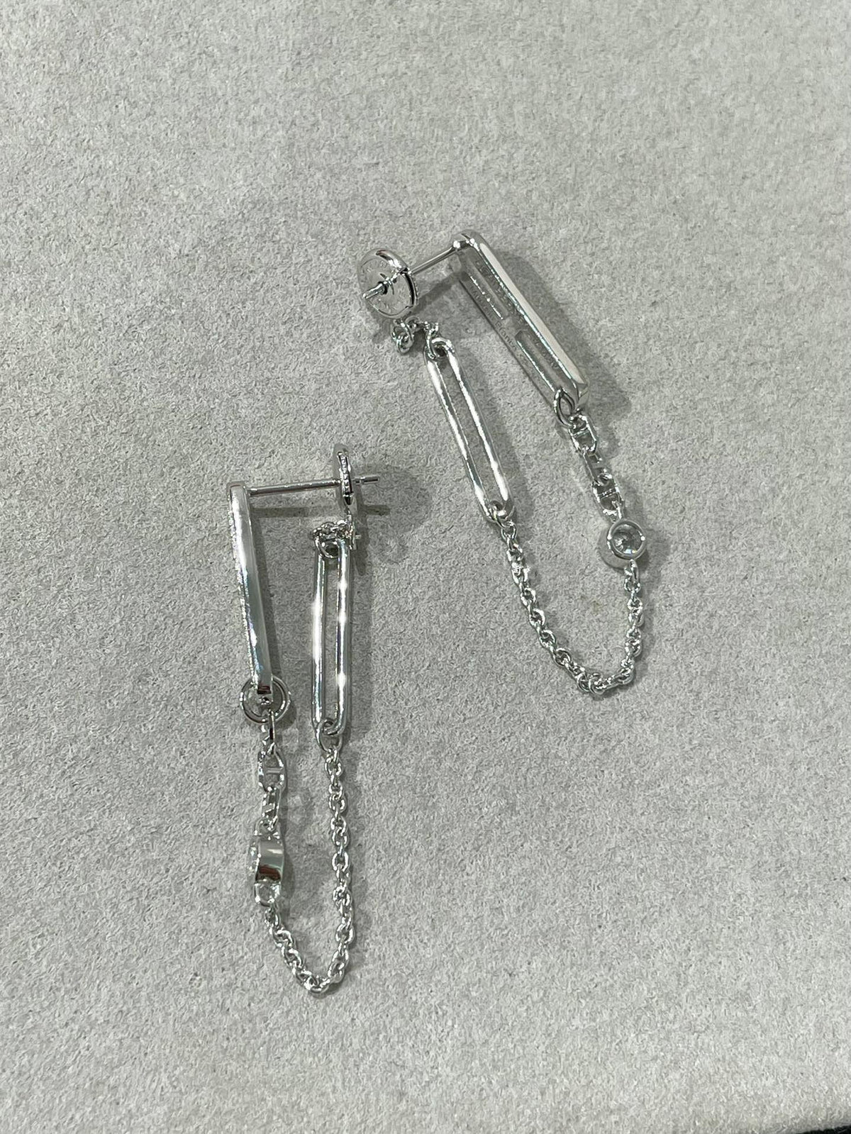 [Royal&Vicky]CHAINE CHAOS DIAMOND DROP EARRINGS