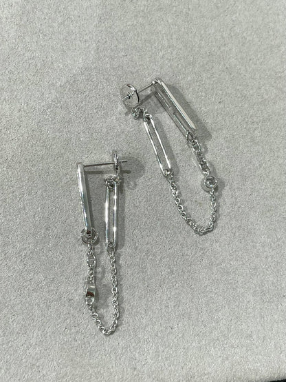 [Royal&Vicky]CHAINE CHAOS DIAMOND DROP EARRINGS
