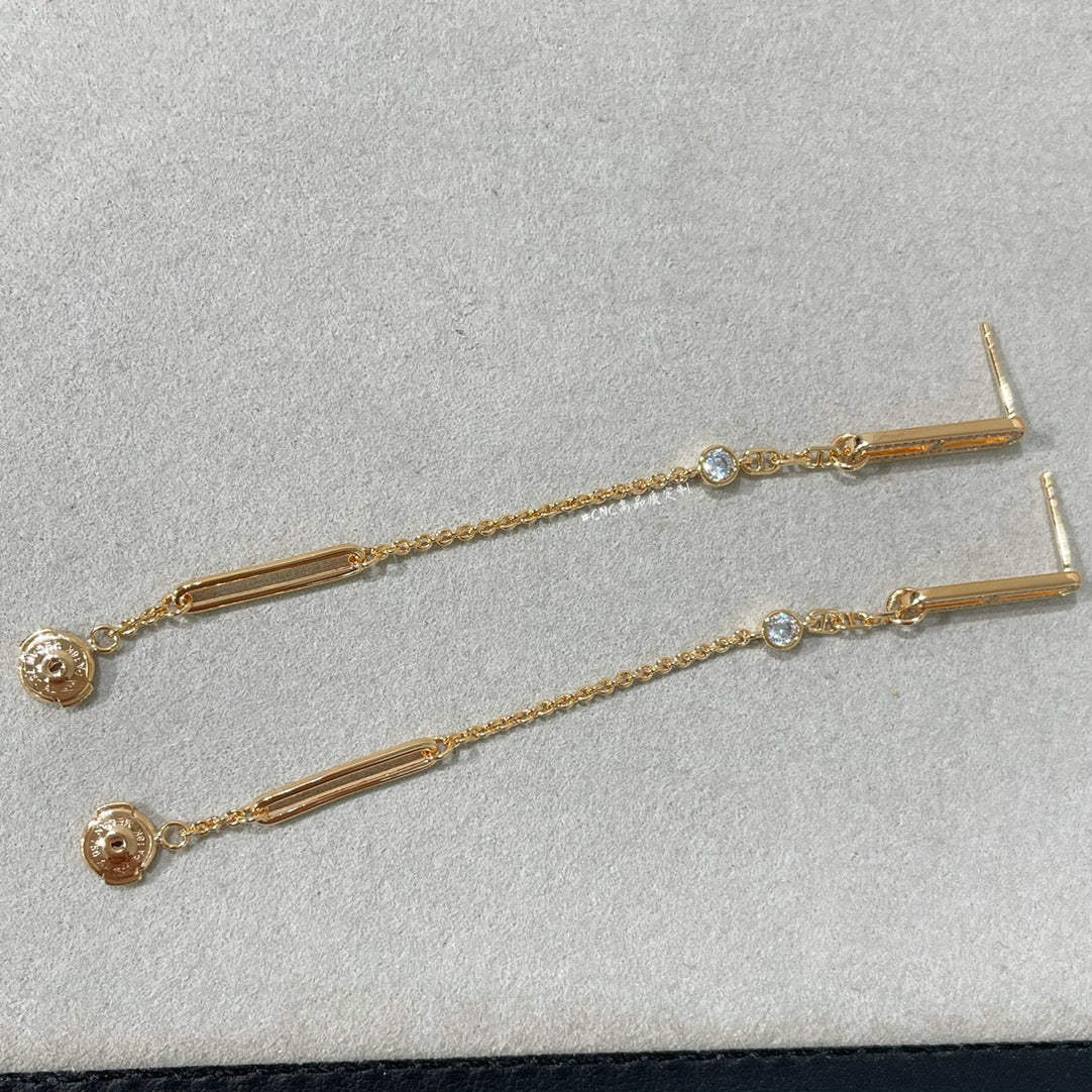 [Royal&Vicky]CHAINE CHAOS DIAMOND DROP EARRINGS