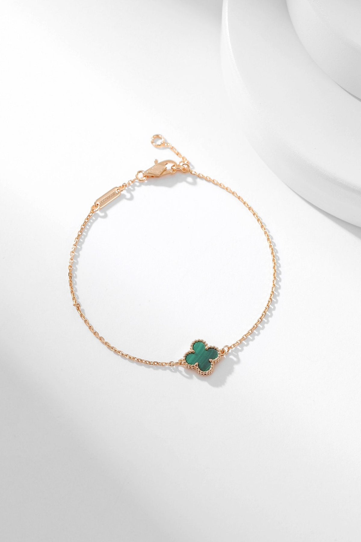 [Royal&Vicky]CLOVER BRACELET MALACHITE 1 MOTIF
