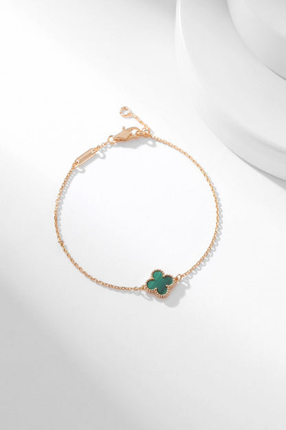 [Royal&Vicky]CLOVER BRACELET MALACHITE 1 MOTIF