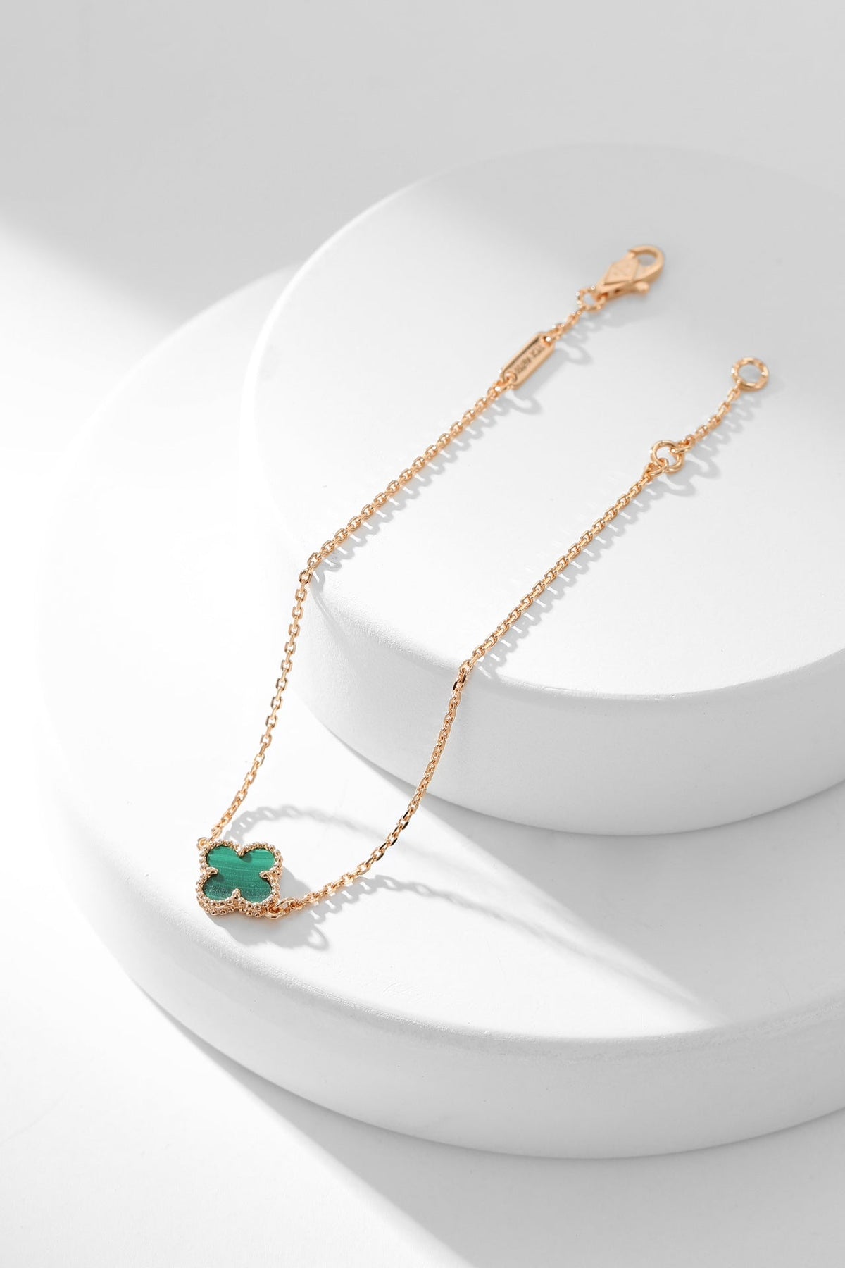 [Royal&Vicky]CLOVER BRACELET MALACHITE 1 MOTIF