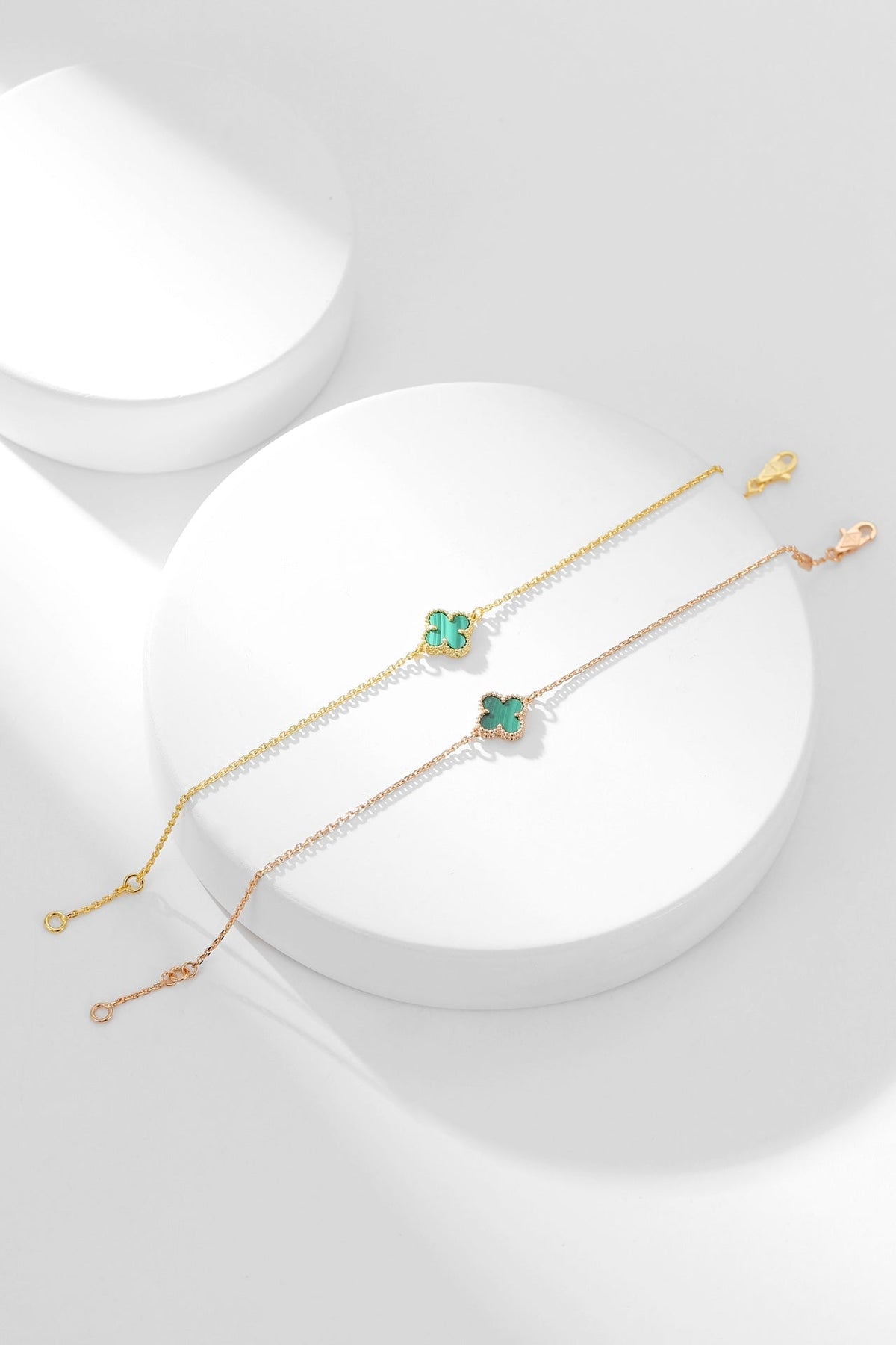 [Royal&Vicky]CLOVER BRACELET MALACHITE 1 MOTIF