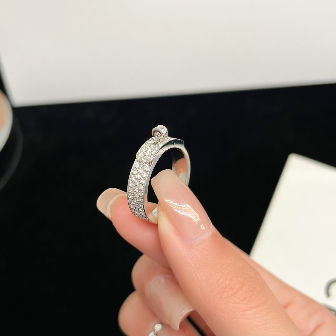 [Royal&Vicky]KELLY SILVER DIAMOND RING