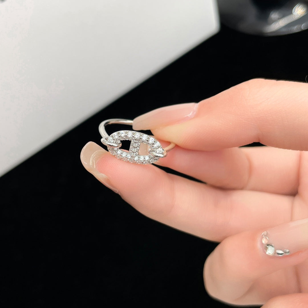 [Royal&Vicky]RONDE SMALL SILVER DIAMOND RING