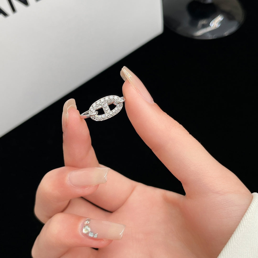 [Royal&Vicky]RONDE SMALL SILVER DIAMOND RING