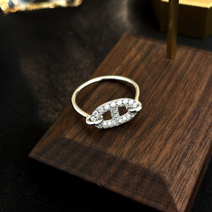 [Royal&Vicky]RONDE SMALL SILVER DIAMOND RING