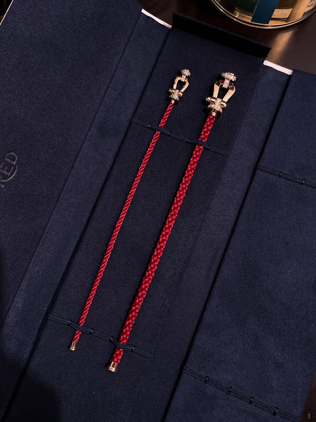 [Royal&Vicky]FORCE 10 HALF DIAMOND PINK GOLD RED CORDERI LARGE AND MEDIUM MODEL