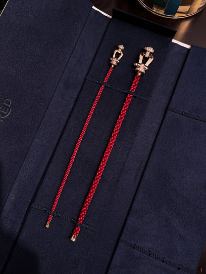 [Royal&Vicky]FORCE 10 HALF DIAMOND PINK GOLD RED CORDERI LARGE AND MEDIUM MODEL