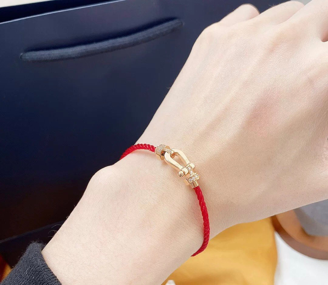 [Royal&Vicky]FORCE 10 HALF DIAMOND PINK GOLD RED CORDERI LARGE AND MEDIUM MODEL