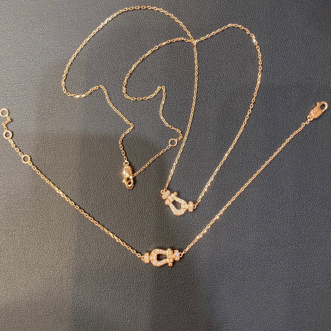 [Royal&Vicky]FORCE 10 DIAMOND PINK GOLD NECKLACE MINI MODEL