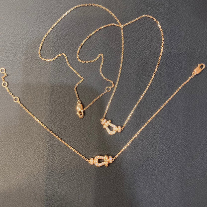 [Royal&Vicky]FORCE 10 DIAMOND PINK GOLD NECKLACE MINI MODEL