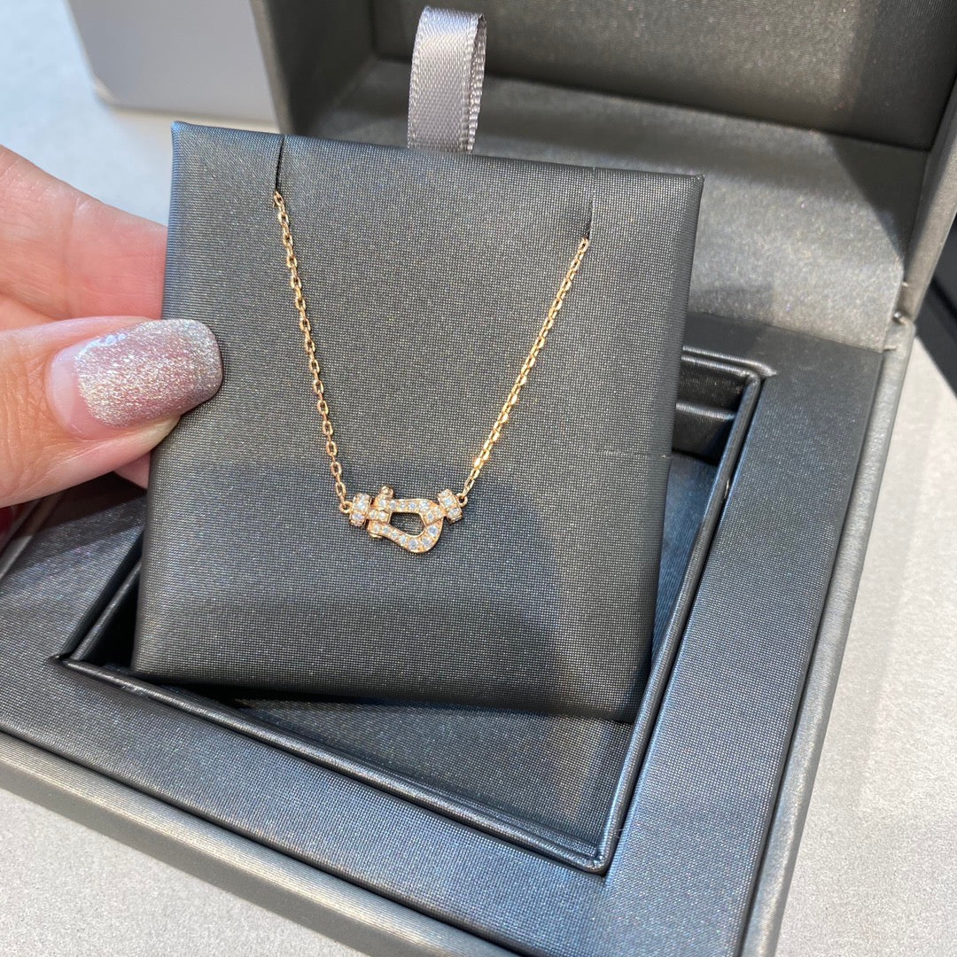 [Royal&Vicky]FORCE 10 DIAMOND PINK GOLD NECKLACE MINI MODEL