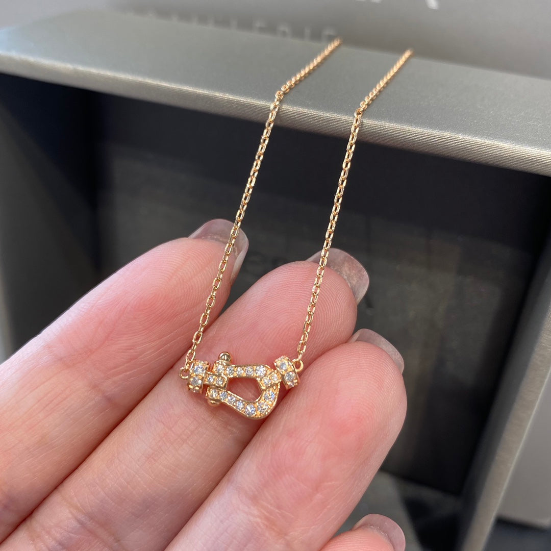 [Royal&Vicky]FORCE 10 DIAMOND PINK GOLD NECKLACE MINI MODEL