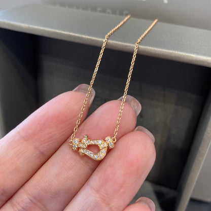 [Royal&Vicky]FORCE 10 DIAMOND PINK GOLD NECKLACE MINI MODEL