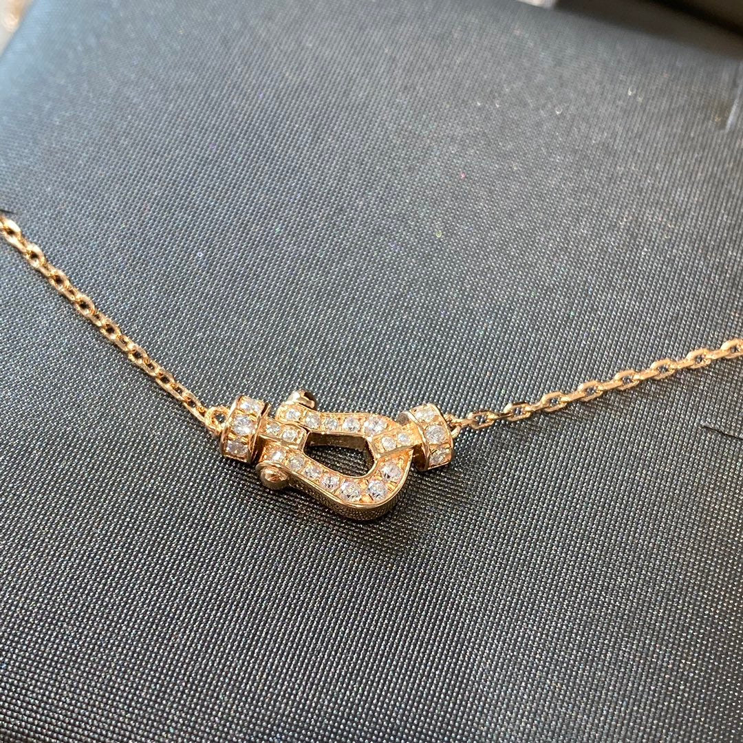[Royal&Vicky]FORCE 10 DIAMOND PINK GOLD NECKLACE MINI MODEL