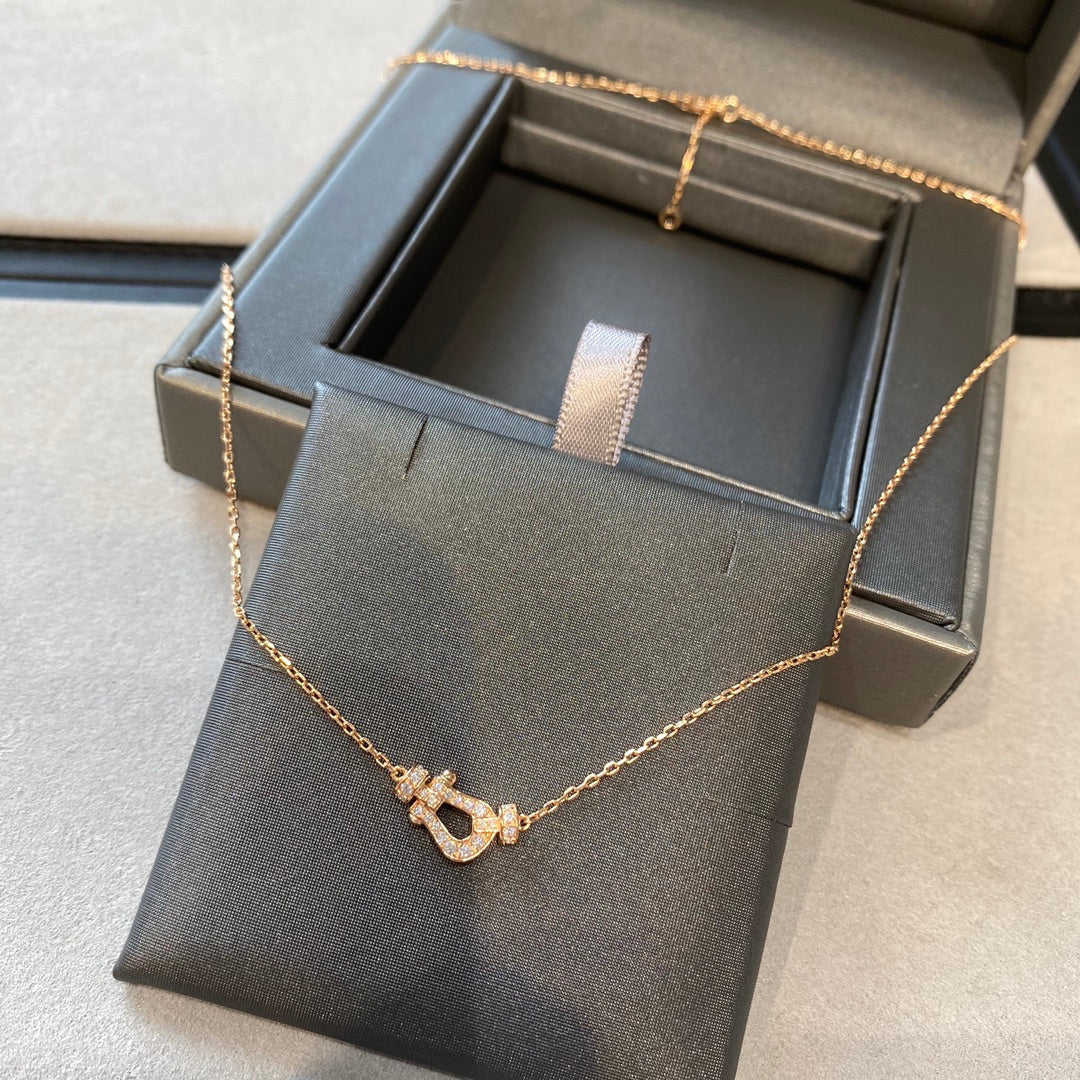 [Royal&Vicky]FORCE 10 DIAMOND PINK GOLD NECKLACE MINI MODEL
