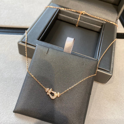 [Royal&Vicky]FORCE 10 DIAMOND PINK GOLD NECKLACE MINI MODEL