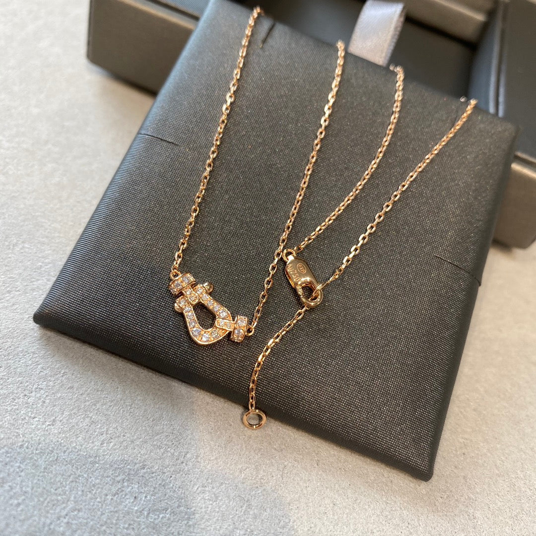 [Royal&Vicky]FORCE 10 DIAMOND PINK GOLD NECKLACE MINI MODEL