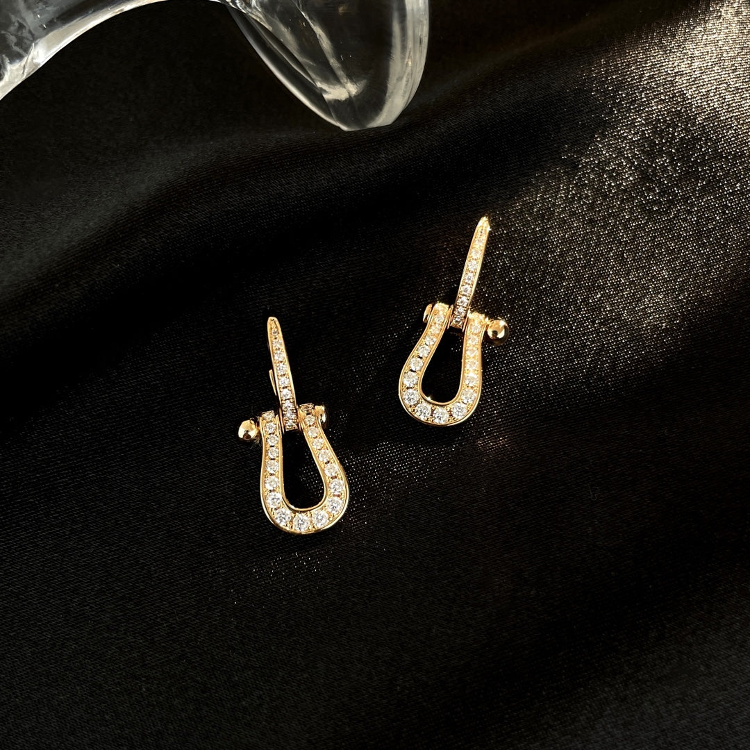 [Royal&Vicky]FORCE 10 FULL DIAMOND DROP EARRINGS MEDIUM MODEL