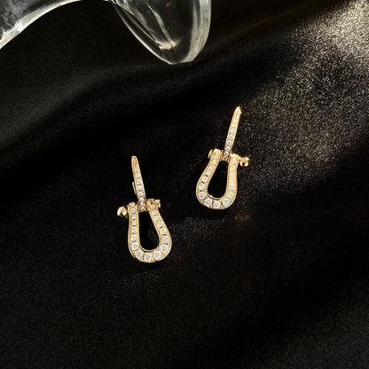 [Royal&Vicky]FORCE 10 FULL DIAMOND DROP EARRINGS MEDIUM MODEL