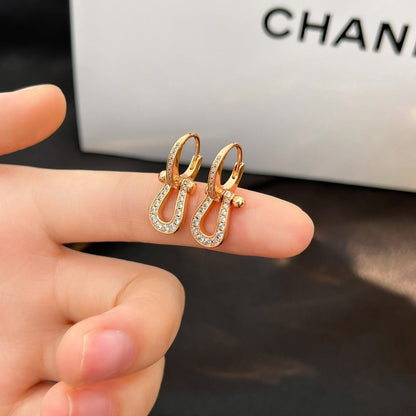[Royal&Vicky]FORCE 10 FULL DIAMOND DROP EARRINGS MEDIUM MODEL