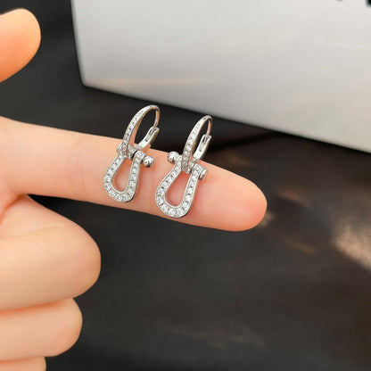 [Royal&Vicky]FORCE 10 FULL DIAMOND DROP EARRINGS MEDIUM MODEL