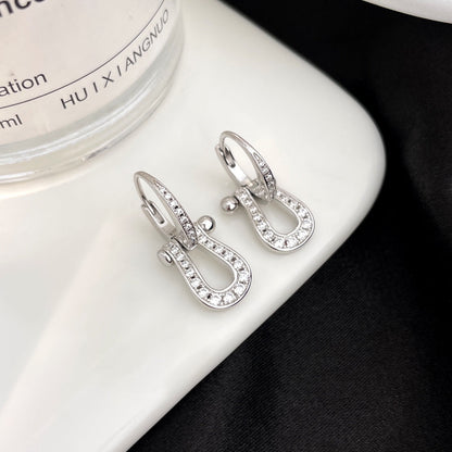 [Royal&Vicky]FORCE 10 FULL DIAMOND DROP EARRINGS MEDIUM MODEL