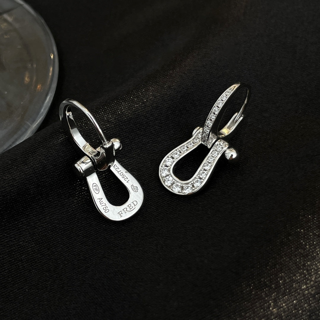 [Royal&Vicky]FORCE 10 FULL DIAMOND DROP EARRINGS MEDIUM MODEL
