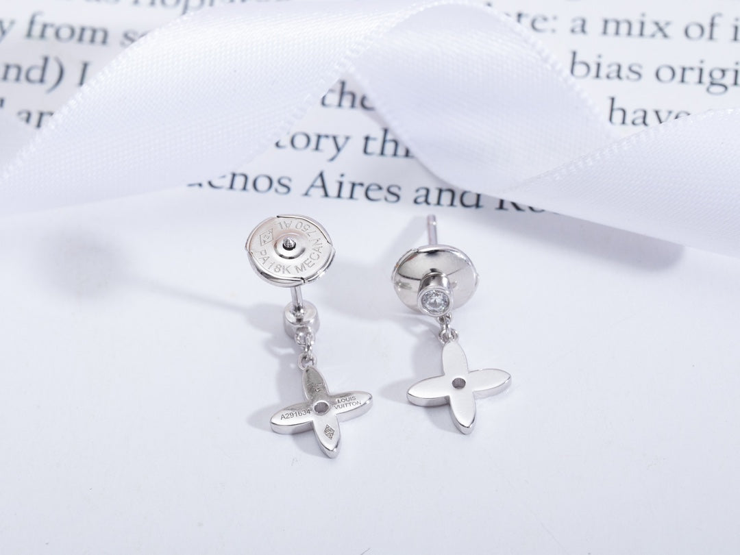 [Royal&Vicky]VIDYLLE SILVER DIAMOND MINI DROP EARRINGS