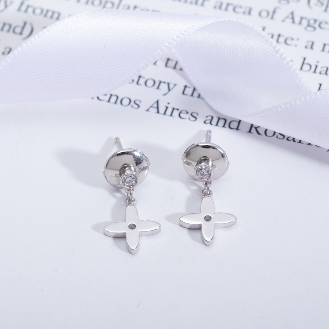 [Royal&Vicky]VIDYLLE SILVER DIAMOND MINI DROP EARRINGS