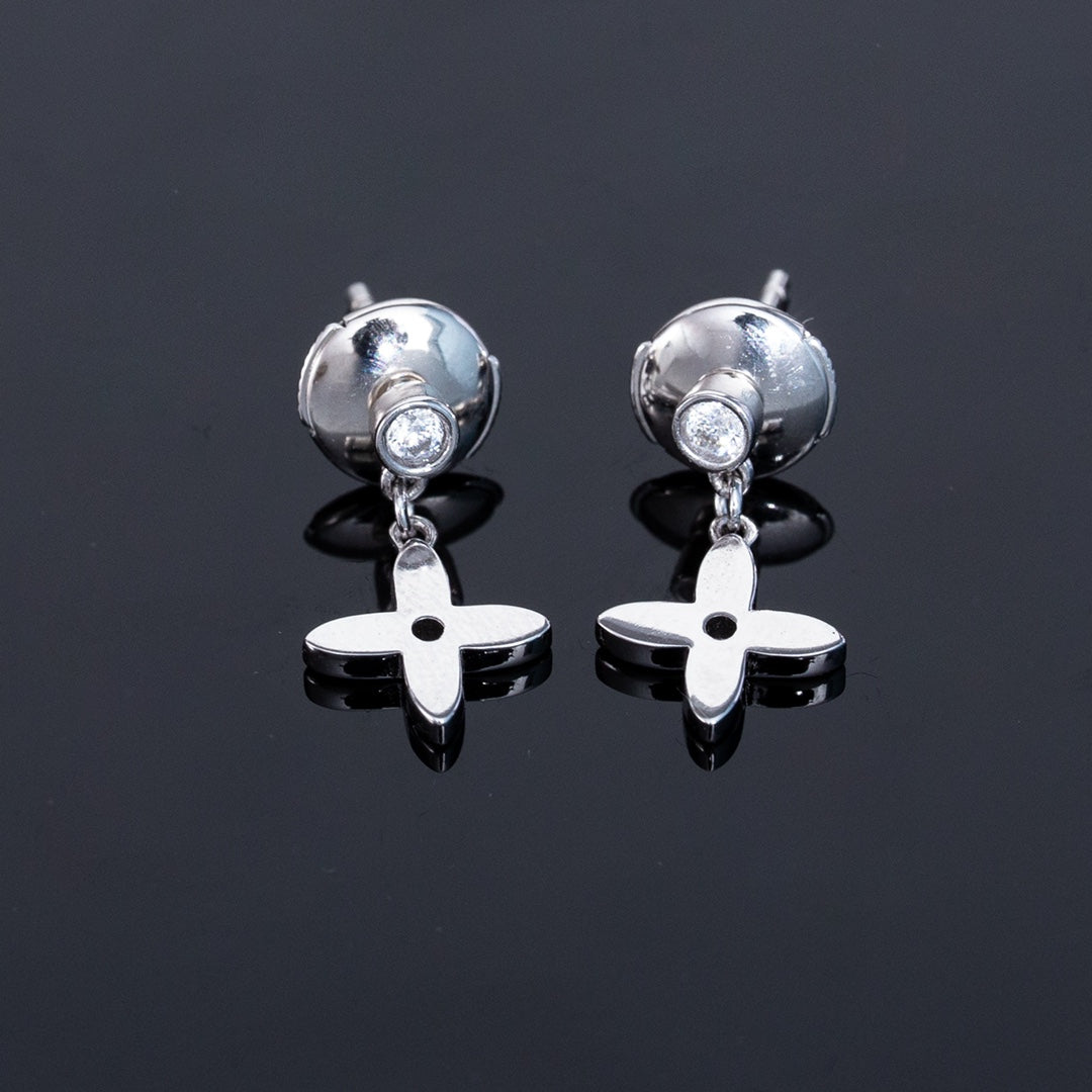 [Royal&Vicky]VIDYLLE SILVER DIAMOND MINI DROP EARRINGS
