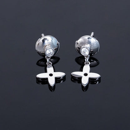 [Royal&Vicky]VIDYLLE SILVER DIAMOND MINI DROP EARRINGS