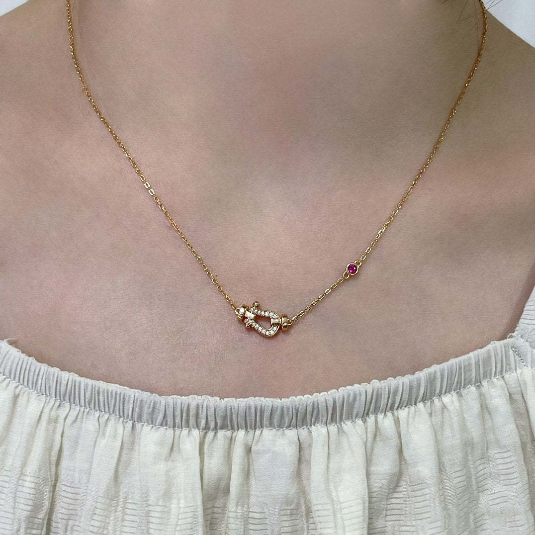 [Royal&Vicky]FORCE 10 DIAMOND PINK GOLD NECKLACE