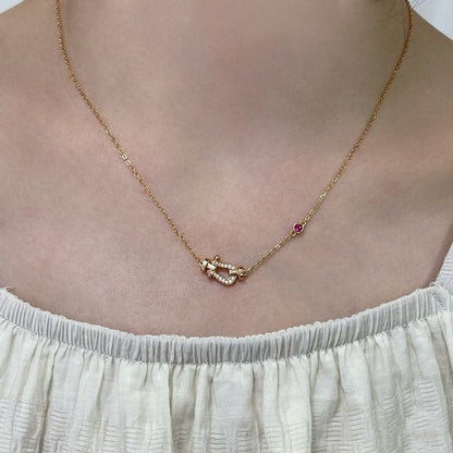 [Royal&Vicky]FORCE 10 DIAMOND PINK GOLD NECKLACE