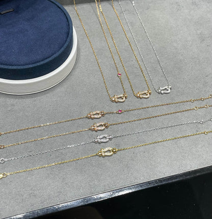 [Royal&Vicky]FORCE 10 DIAMOND PINK GOLD NECKLACE
