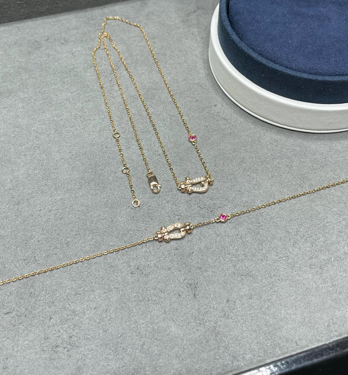 [Royal&Vicky]FORCE 10 DIAMOND PINK GOLD NECKLACE