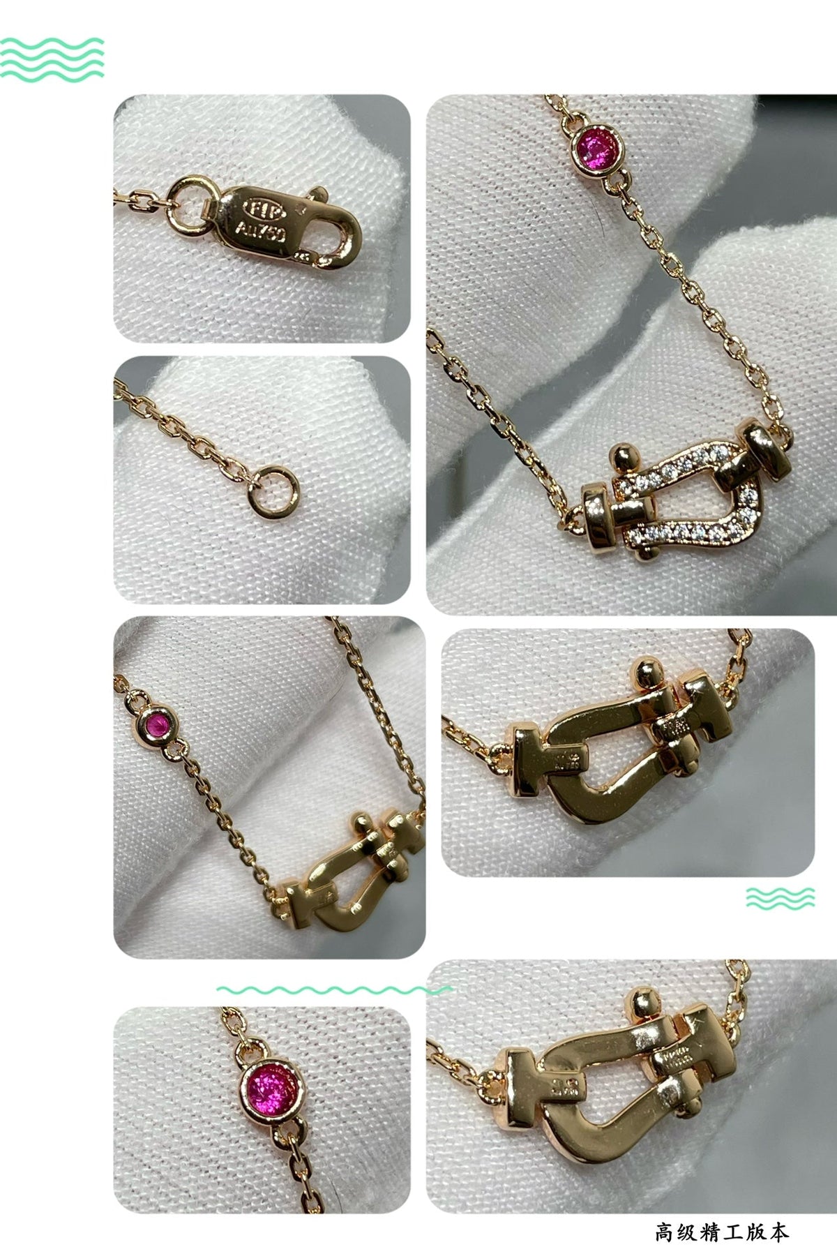 [Royal&Vicky]FORCE 10 DIAMOND PINK GOLD NECKLACE