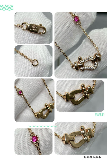 [Royal&Vicky]FORCE 10 DIAMOND PINK GOLD NECKLACE