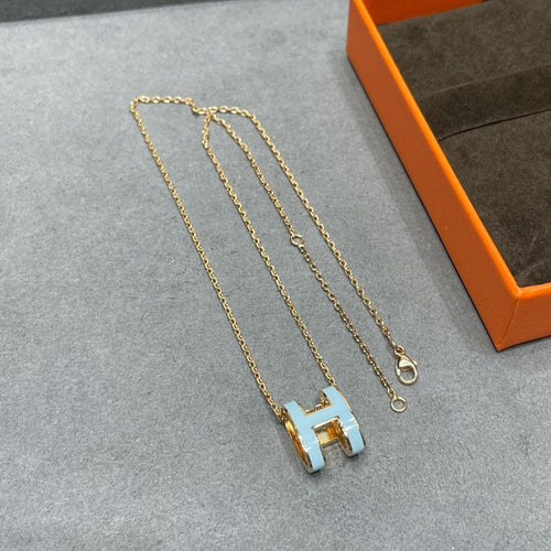 [Royal&Vicky]POP H SKY BLUE NECKLACE