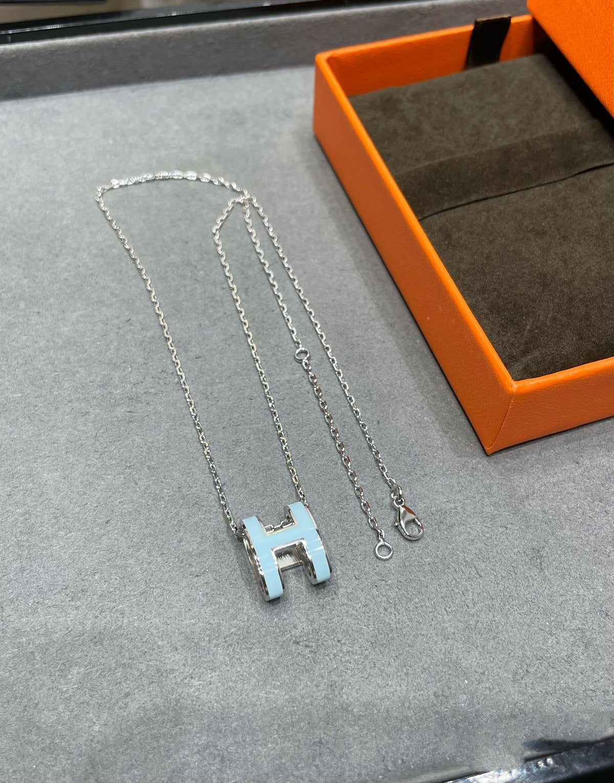 [Royal&Vicky]POP H SKY BLUE NECKLACE