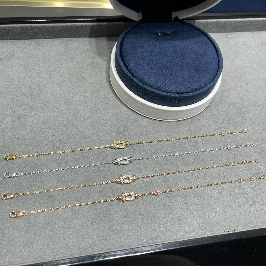 [Royal&Vicky]FORCE 10 DIAMOND CHAIN LINK PINK GOLD BRACELET